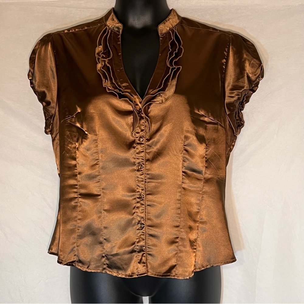 Unique spectrum bronze blouse, XL